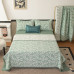 Комплект постельного белья на резинке Сатин Aurora Veil/Вуаль Авроры с Покрывалом AVR006